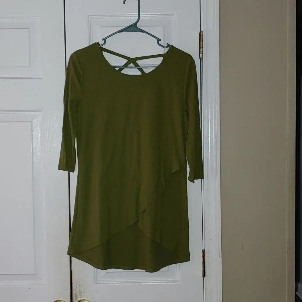Girls Art Class Army Green  ribbed long sleeve dress  Sz XL  14/16